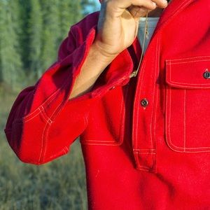 Best Made Co. Outdoor Red Wool Pullover Shirt
